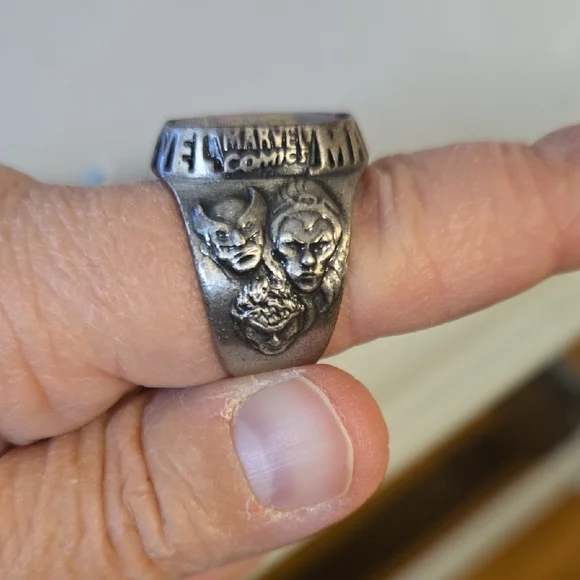 Silver Ring with Colorful Design - Picture 2 of 9